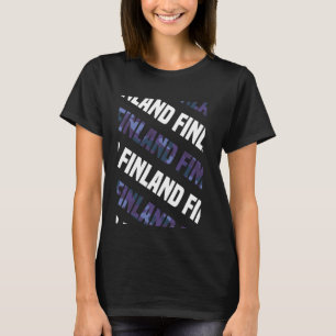 Finland Camo Pattern Purple Camouflage T-Shirt