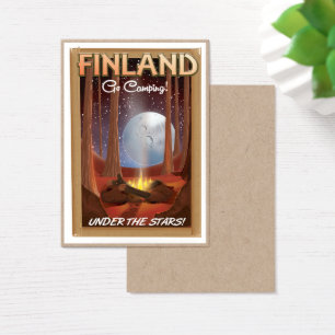 Finland camping under the stars poster