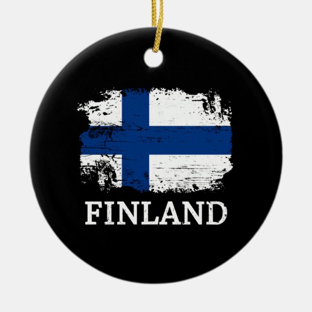 Finland Ceramic Tree Decoration (Front)