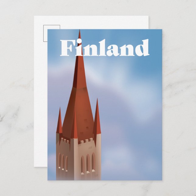 Finland Church  Announcement Postcard (Front/Back)