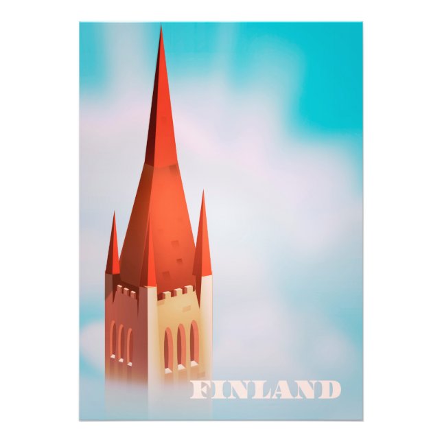 Finland church travel poster (Front)