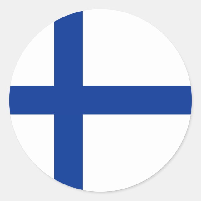finland classic round sticker (Front)