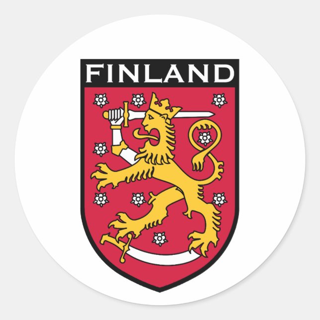 Finland Classic Round Sticker (Front)