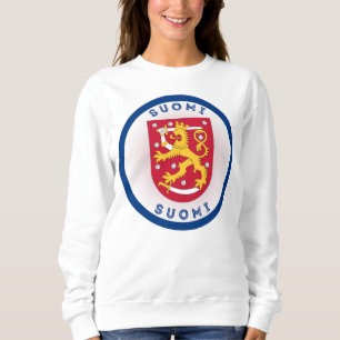Finland Coat of Arms Circle Shape Sweatshirt