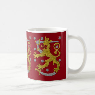 Finland Coat of Arms Embossed Look Coffee Mug