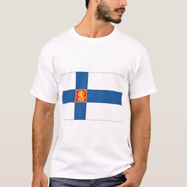 Finland Coat of Arms Flag T-Shirt (Front)