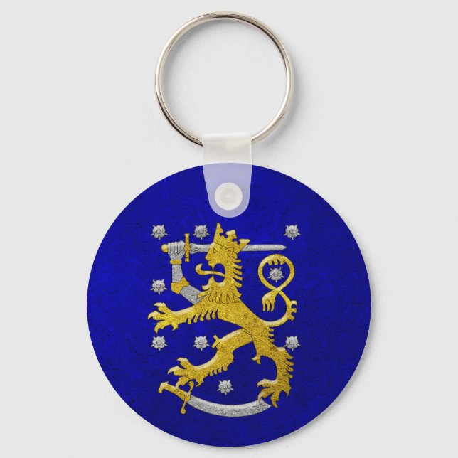 Finland Coat of Arms Key Ring (Back)