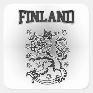 Finland Coat of Arms Square Sticker