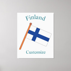 Finland Country Flag Thunder_Cove Canvas Print