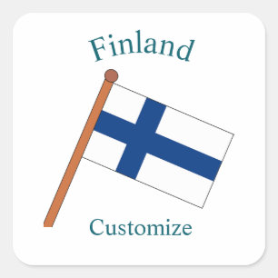 Finland Country Flag Thunder_Cove Square Sticker