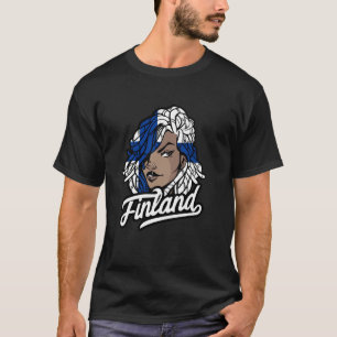 Finland Finn Woman Dreadlocks Finnish Pride Finnis T-Shirt