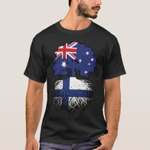 Finland Finnish Australian Australia Tree Roots T-Shirt