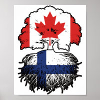 Finland Finnish Canadian Canada Tree Roots Flag
