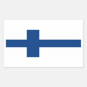 Finland/Finnish/Finn (Civil) Flag Rectangular Sticker