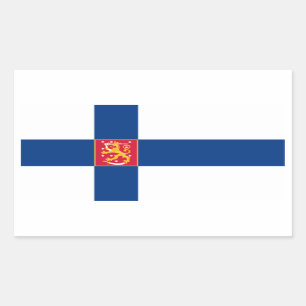 Finland/Finnish/Finn Flag Rectangular Sticker