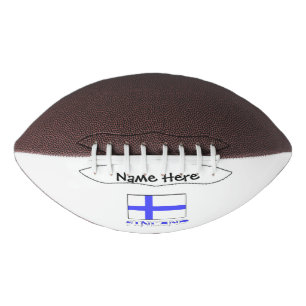 Finland Finnish Flag Black Personalisation American Football
