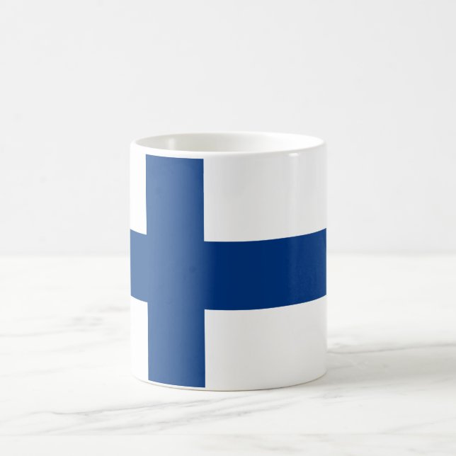 Finland (Finnish) Flag Coffee Mug (Center)