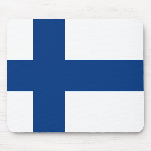 Finland (Finnish) Flag Mouse Mat (Front)