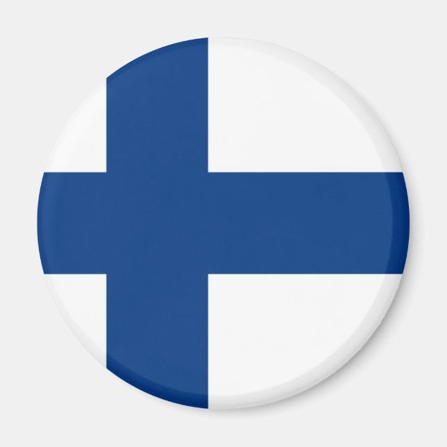 Finland | Finnish Flag on Magnet (Front)
