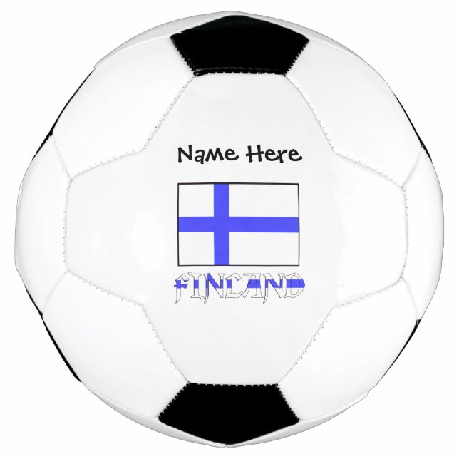 Finland Finnish Flag Personalised Name  Football (Front)