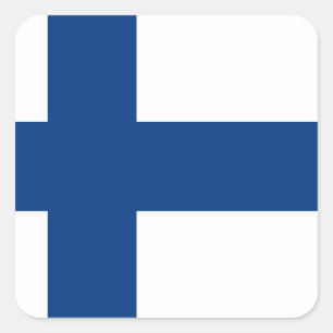 Finland (Finnish) Flag Square Sticker