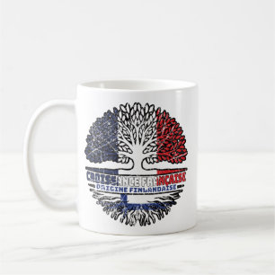 Finland Finnish French France Tree Roots Flag Coffee Mug