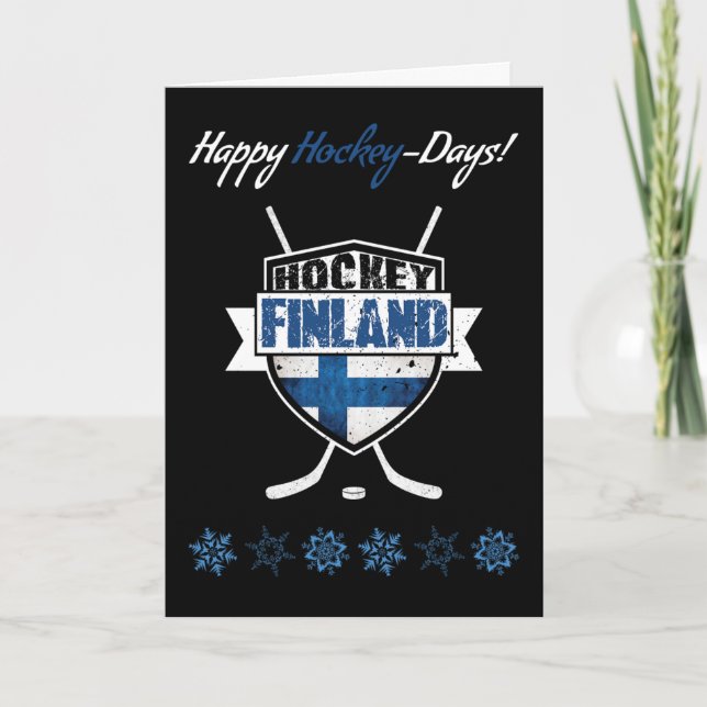Finland Finnish Hockey Christmas Card (Front)