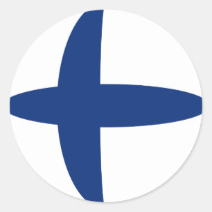 Finland Fisheye Flag Sticker