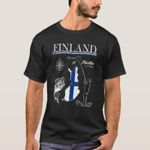 Finland Fishing Team Fishing Tour Suomi Finnish Fl T-Shirt