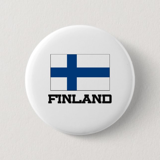 Finland Flag 6 Cm Round Badge (Front)