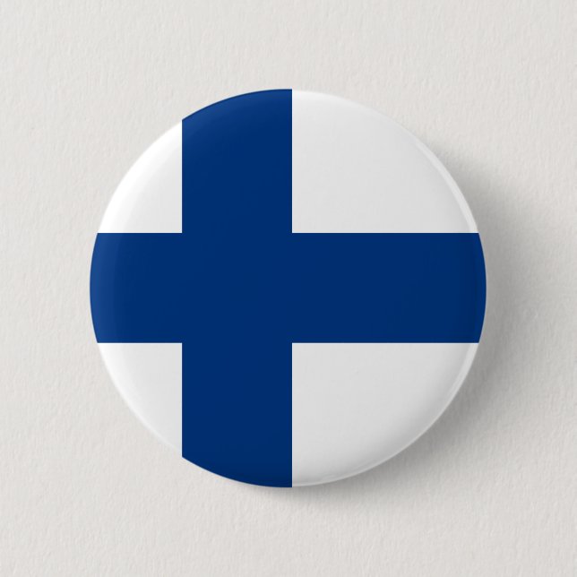 Finland Flag 6 Cm Round Badge (Front)
