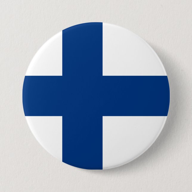 Finland Flag 7.5 Cm Round Badge (Front)