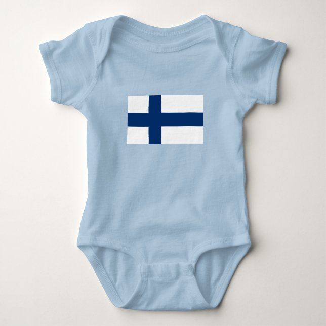 Finland Flag Baby Bodysuit (Front)