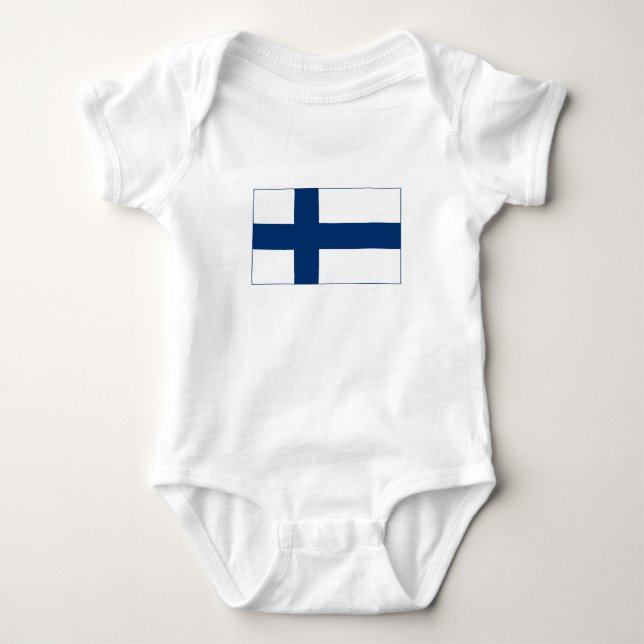 Finland Flag Baby Bodysuit (Front)