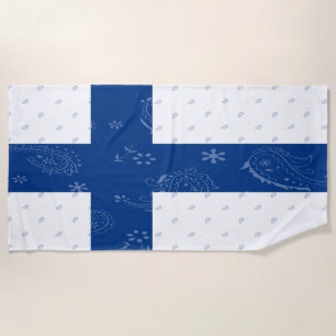 Finland Flag Beach Towel