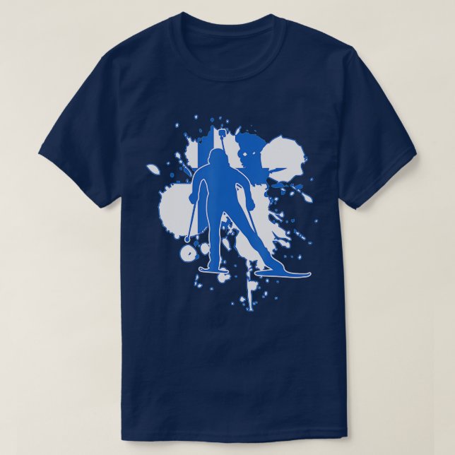 Finland Flag Biathlonist - Finnish Biathlon  T-Shirt (Design Front)