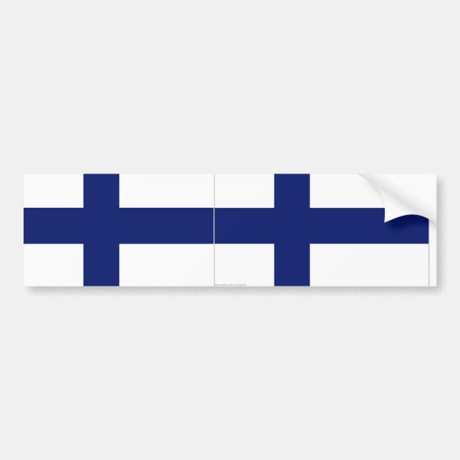Finland flag bumper sticker (Front)