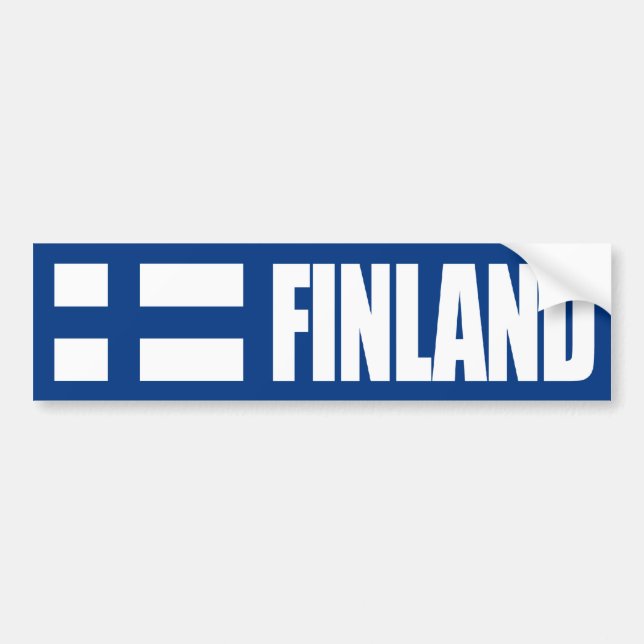 Finland Flag Bumper Sticker (Front)