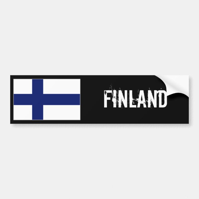 Finland flag bumper sticker (Front)