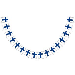 Finland flag bunting banner