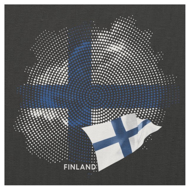 Finland flag fabric (Close Up)