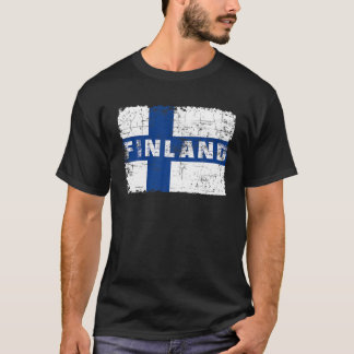 Finland Flag Finlish Pride Souvenir Finlish Nation T-Shirt