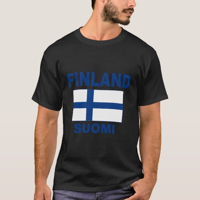 Finland Flag Finnish Suomi Flags Gift Jacket T-Shirt (Front)
