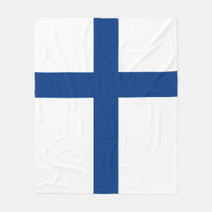 Finland Flag Fleece Blanket