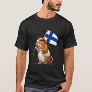 Finland Flag Guinea Pig Finn Finnish Roots Finnish T-Shirt