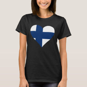 Finland Flag Heart Finland Love Finland T-Shirt