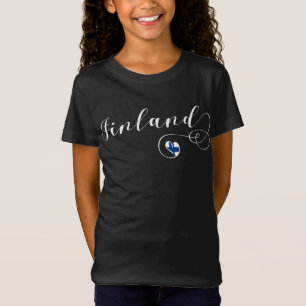 Finland Flag Heart, Finnish Pride T-Shirt