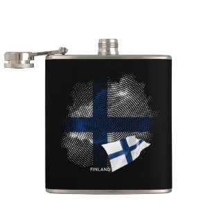 Finland flag hip flask