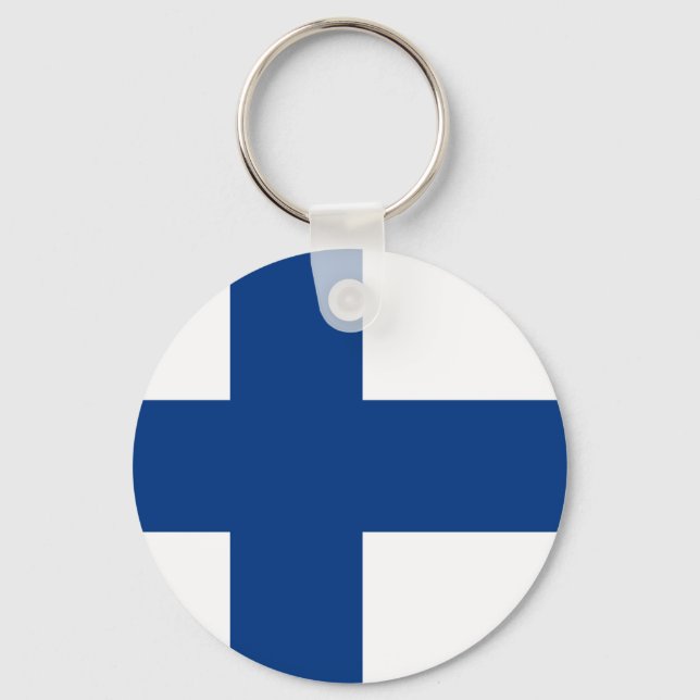 Finland Flag Key Ring (Front)