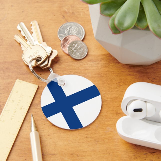 Finland flag key ring (Desk)